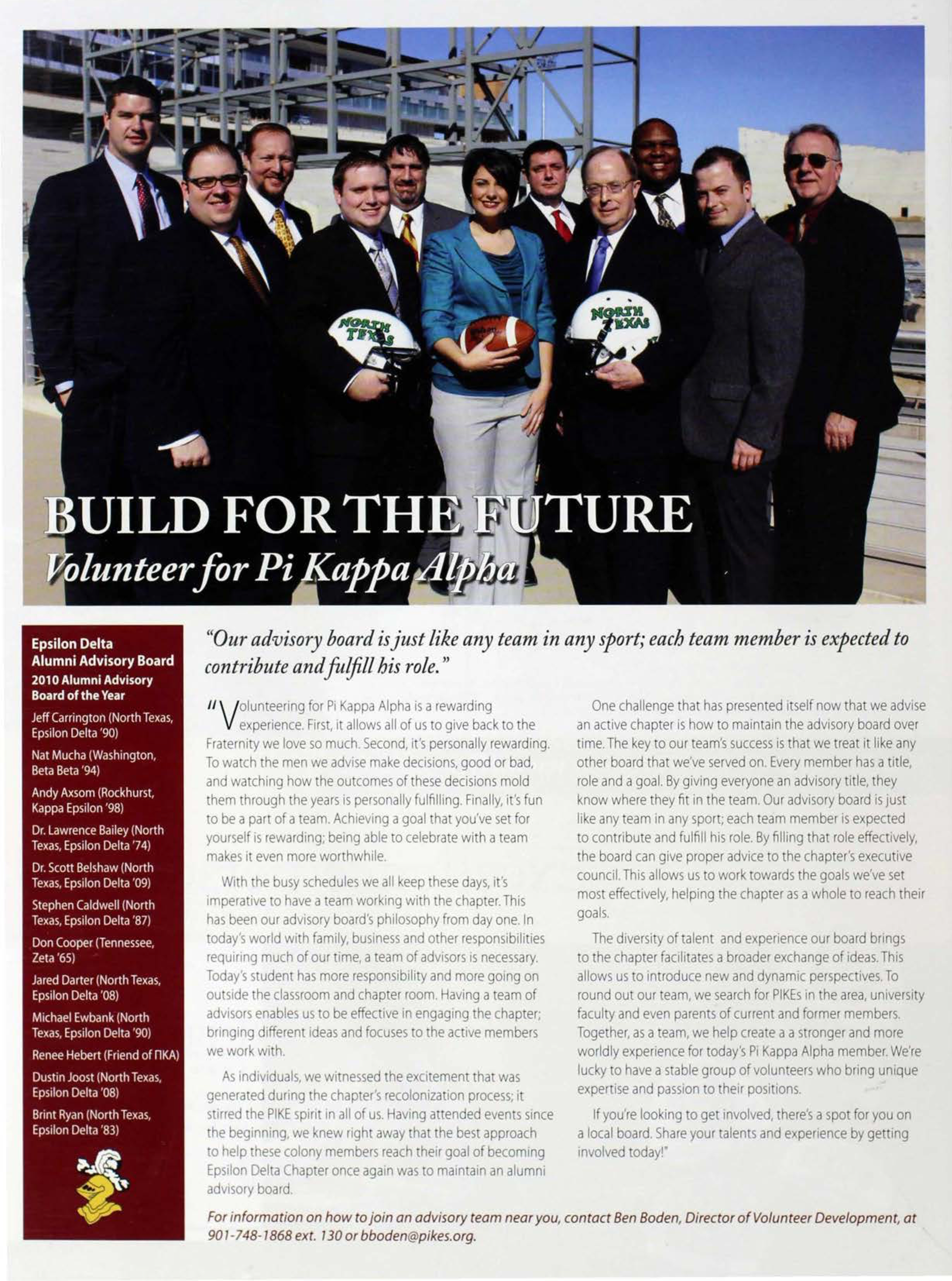 Build for the Future Volunteer of Pi Kappa Alpha